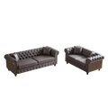 Fx 3 Seats 2 Seats Combo Sofa Modern Living Room Sofa With Solid Wood Frame And Wooden Feet, 4 Cushions, Apartment Sofa Furniture For Living Room, Living Room, Office Grey Wood Pine Foam Fabric 5