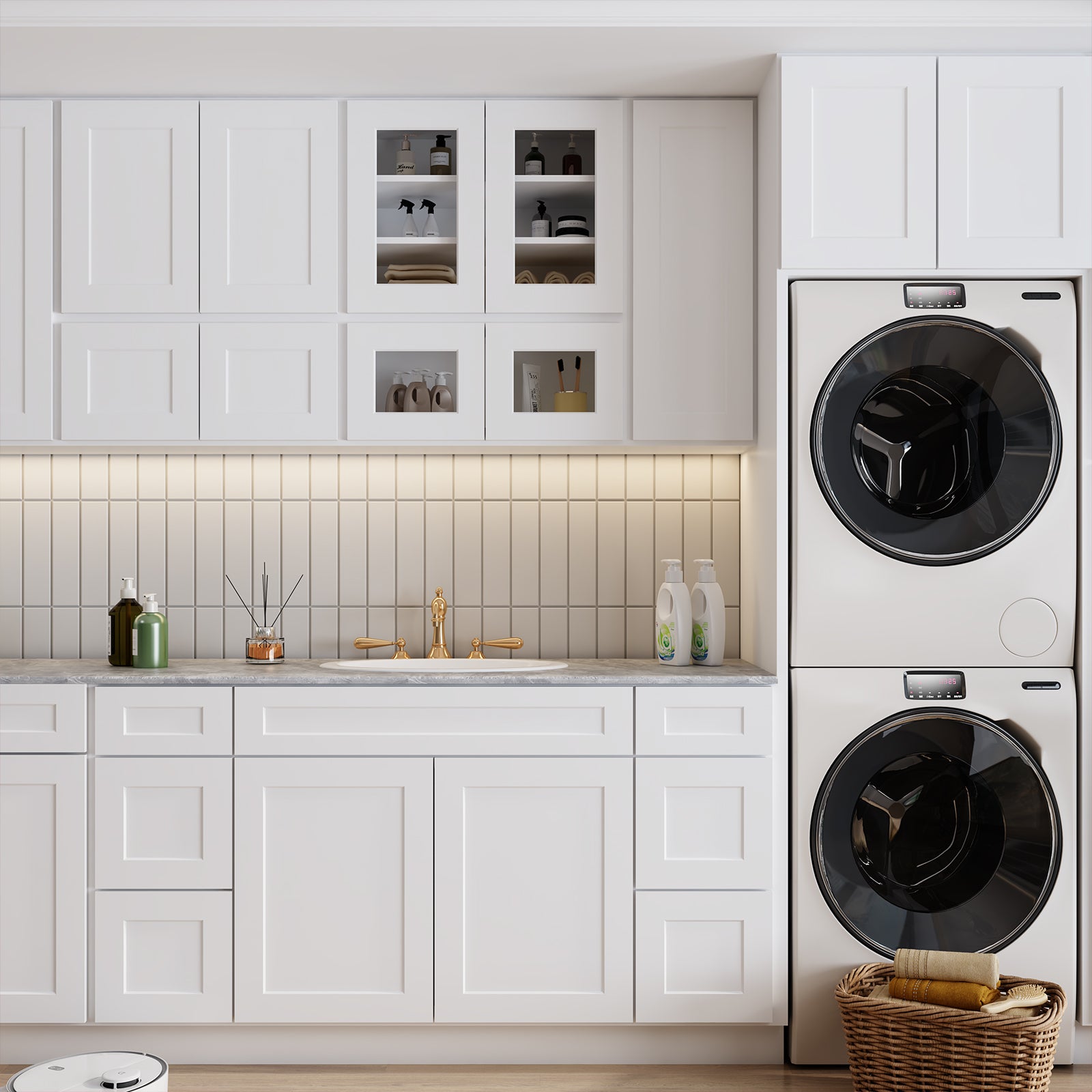 30 In. W X 21 In. D X 34.5 In. H In Shaker White Plywood Ready To Assemble Floor Vanity Sink Base Kitchen Cabinet With Right Door White Plywood