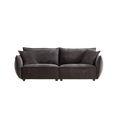 3 Seater 3 Seater Combo Sofa Modern Living Room Sofa, Linen Fabric Sofa, Wooden Frame With 4 Pillows, Apartment Sofa Furniture Black Chenille Wood Primary Living Space Pine Foam Fabric 6 Seat