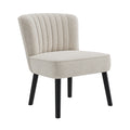 Shellback Chair In White White Boucle,Polyester
