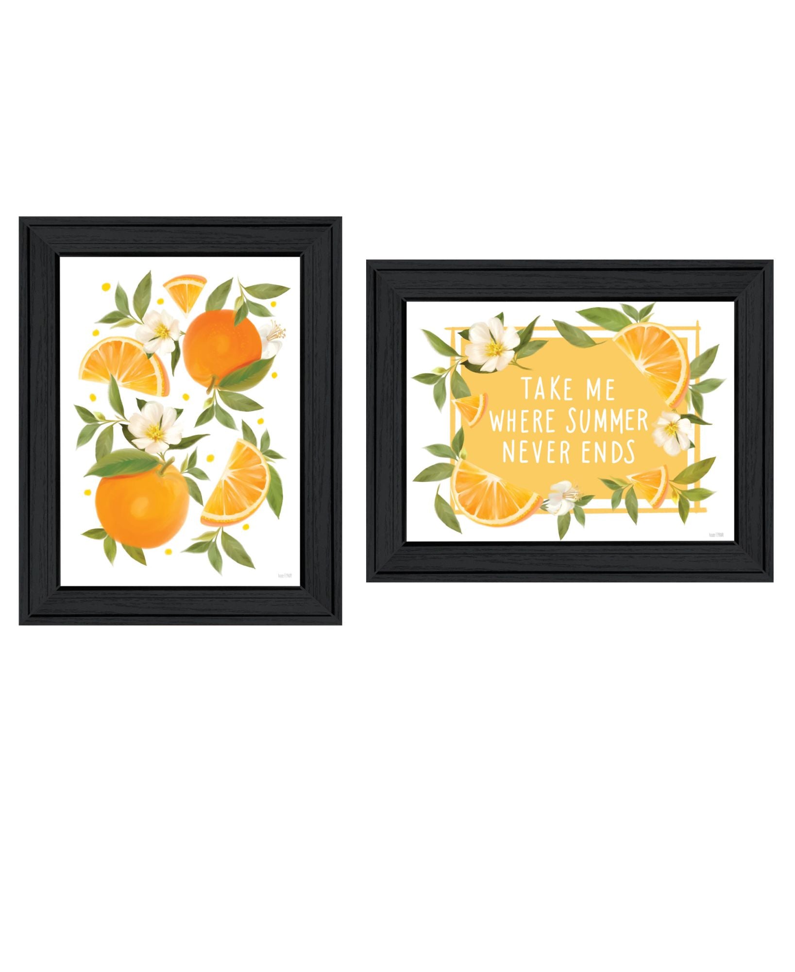 "Take Me Where Summer Never Ends So I Can Always Smell Orange Blossoms " Framed Wall Art For Living Room, Wall Art Print For Home Decor, Bedroom Wall Art By House Fenway Multicolor Wood Paper