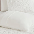 3 Piece Tufted Cotton Chenille Da Comforter Set Off White Full Queen Full Off White Cotton