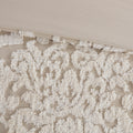 3 Piece Tufted Cotton Chenille Da Comforter Set Taupe King Cal King King Taupe Polyester