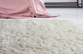 Casual, Solid Color, Cut Pile 9' X 13' Rectangle Area Rug Ivory Polyester