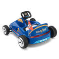 12V Kids Ride On Go Kart, Electric 4 Wheeler Car With Remote Control, Cushioned Seat, Led Lights, Mp3 Music, Bluetooth, Pedal Control, Battery Powered Vehicle For 3 8 Years Old, Blue Blue Polypropylene