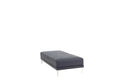 Modern Ink Blue Large Ottoman Metal Legs 1Pc Cocktail Ottoman Living Room Blue Faux Leather Primary Living Space Blue Contemporary,Modern Rectangle Bonded Leather