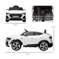 Aosom 12V Kids Electric Ride On Car, Audi E Tron, Battery Powered Toy With Parent Remote Control, Suspension System, Auxiliary Wheels, Led Lights, Music And Horn, Mp3 Player, White White Iron Plastic