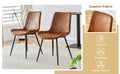Table And Chair Set. Modern Dining Table With Mdf Top And Beautiful Mdf Legs. Comes With Brown Comfortable Chair With Seat And Metal Legs. Suitable For A Wide Range Of Decorative Styles. Brown,Wood Seats 6 Mdf