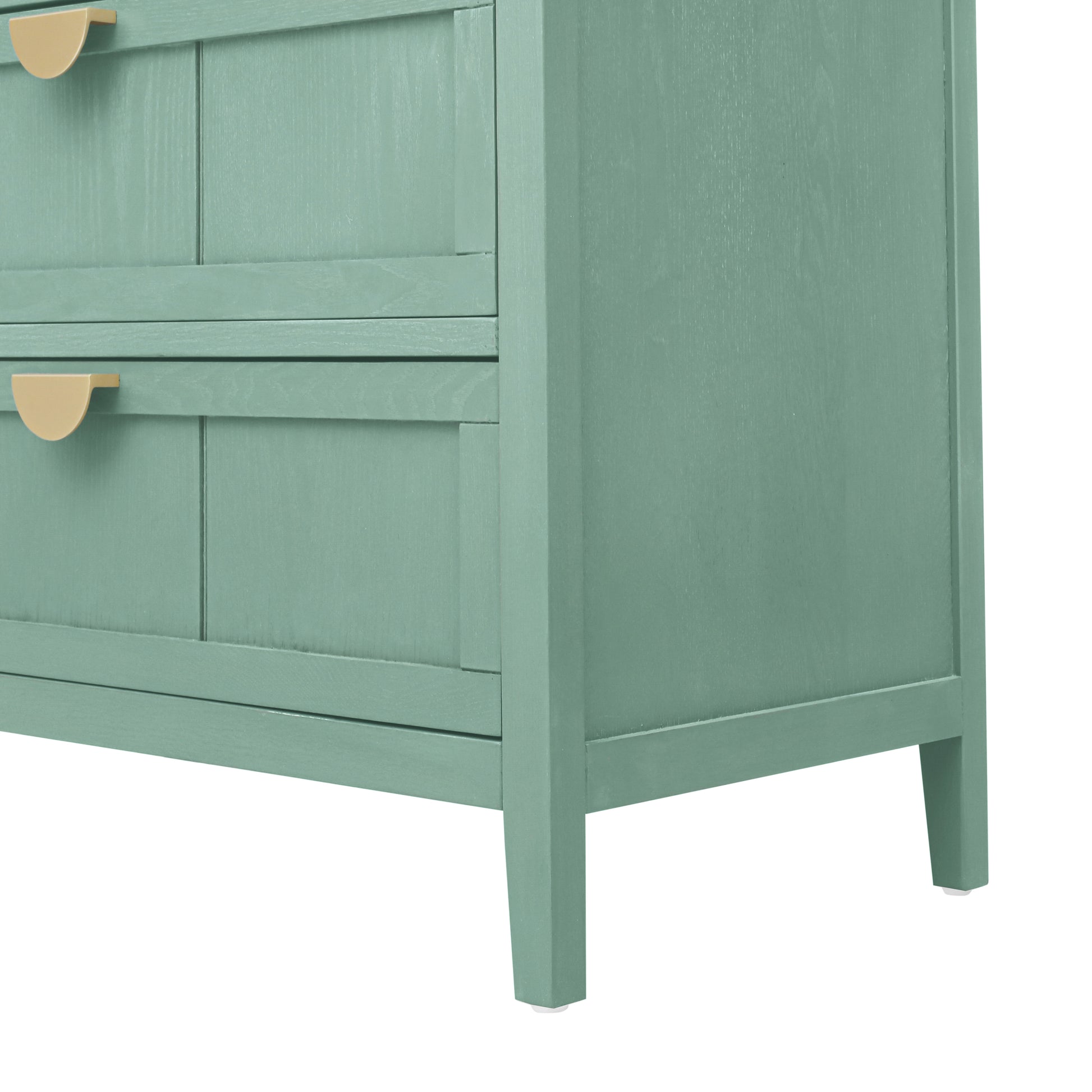 3 Drawer Cabinet, American Furniture,Suitable For Bedroom, Living Room, Study Light Green Mdf