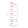 Ladder Bookcase, One Drawer, Five Open Shelves, Dark Walnut Brown Particle Board Particle Board
