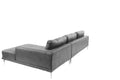 Left Facing Sofa, Right Facing Chaise Sectional Set Antique Grey Sleek Modern 2Pc Sectional W Pillows Antique Gray Faux Leather Primary Living Space Cushion Back Classic,Contemporary,Modern L Shaped Pine Metal 5 Seat