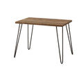 Rustic Oak Desk Taupe Mdf Metal