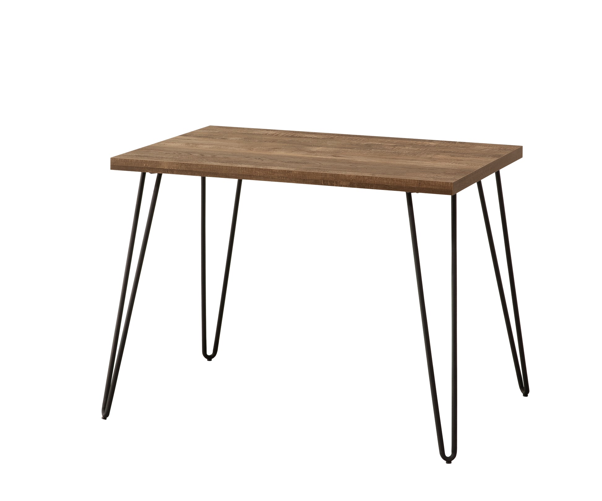 Rustic Oak Desk Taupe Mdf Metal