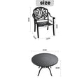 Cushions In Random Colors 7 Piece Set Of Cast Aluminum Patio Furniture With Cushions Yes Dining Set Black Seats 6 Rust Resistant Frame Water Resistant Cushion Garden & Outdoor Complete Patio Sets Aluminium