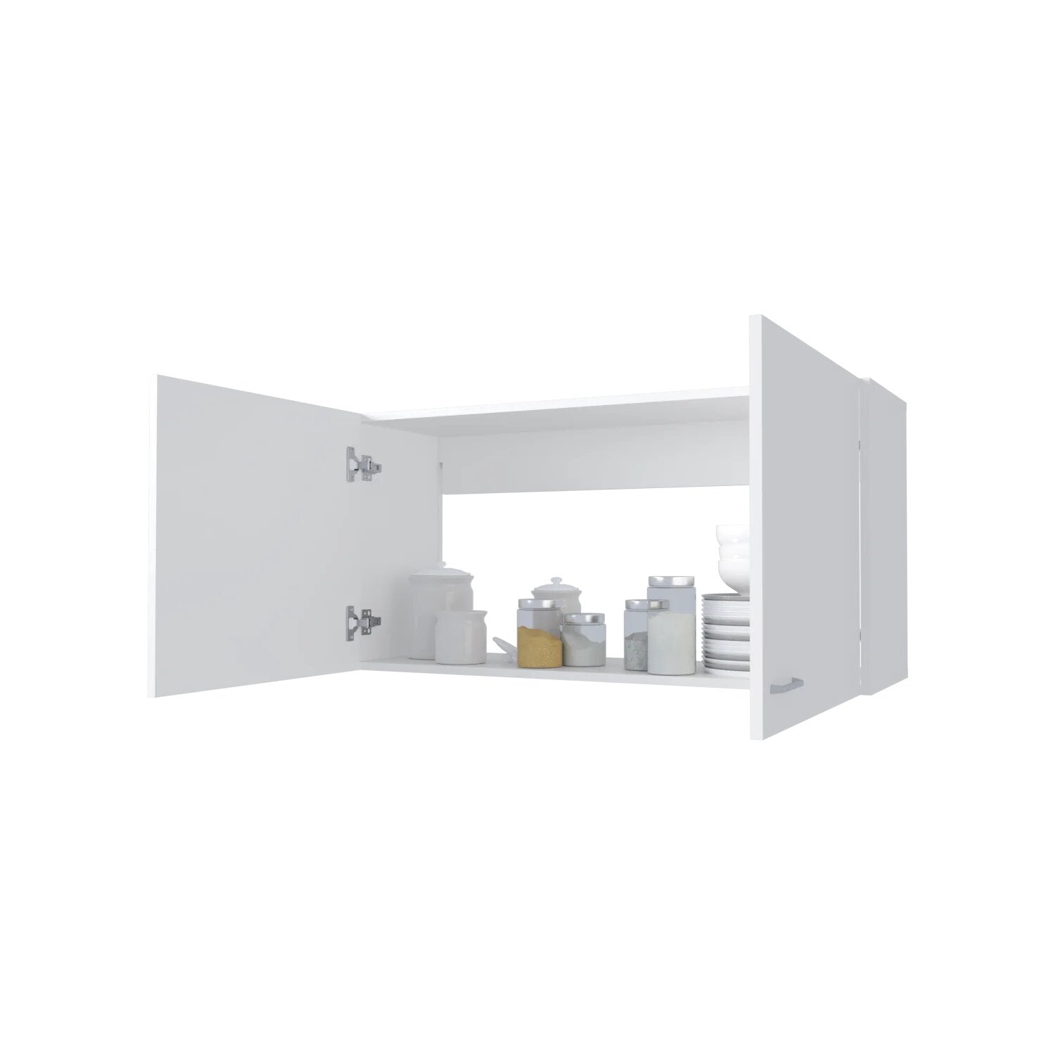 White 2 Door Wall Cabinet White Particle Board Melamine