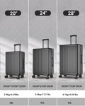 2 Piece Set Luggage With Tsa Lock&Spinner Wheels, Abs Pc Hardside Lightweight Suitcase For Travel 20