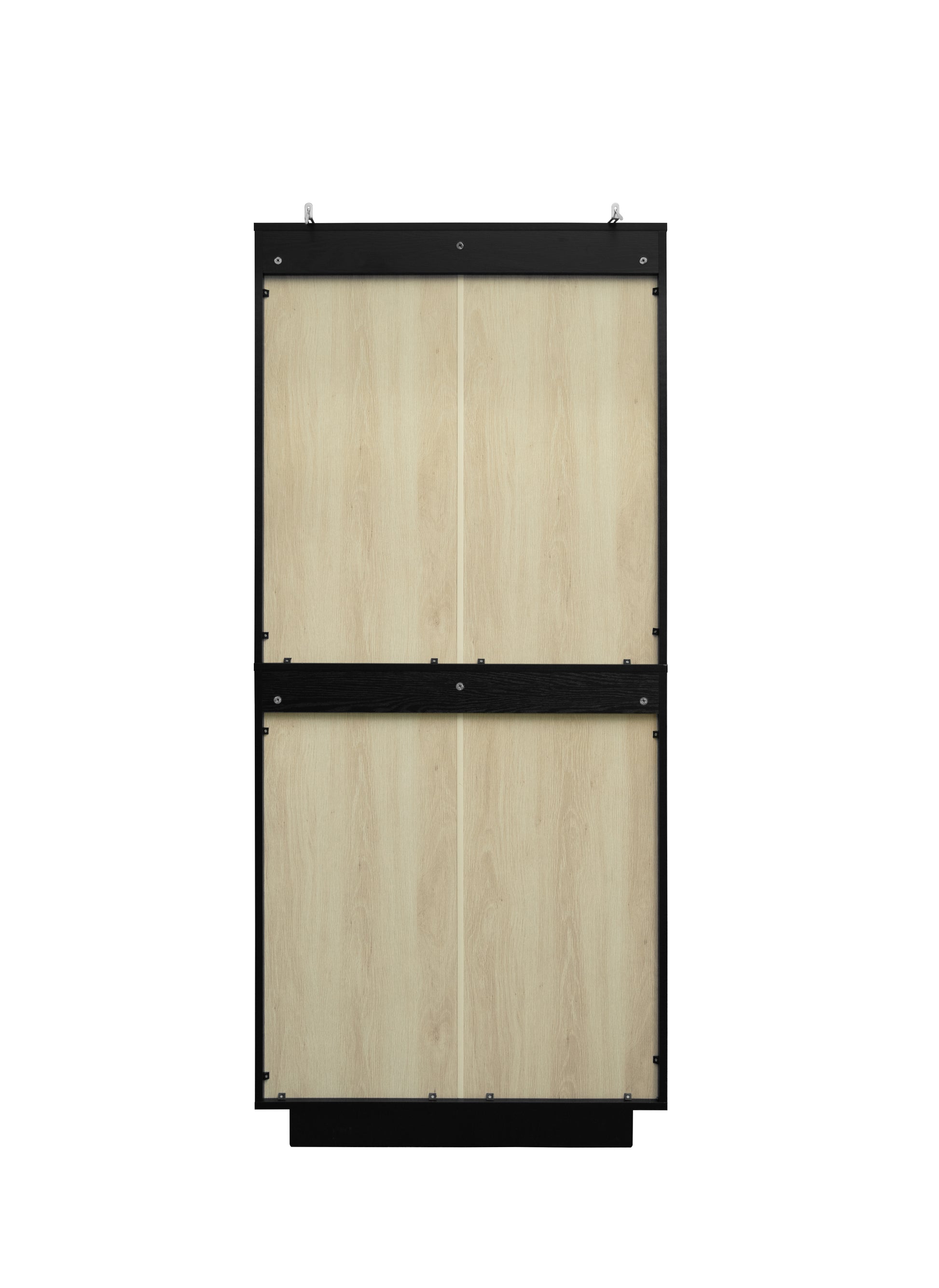 Storage Cabinet With Acrylic Door For Living Room, Dining Room, Study Black Particle Board