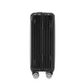 1Pc 28In Aluminum Frame Luggage With Usb Port, Vacation Carry On Suitcase With Spinner Wheels And Tsa Lock, Travel Trolley Case For Short Business Trips, Beach Holidays, Black Black Abs Pc
