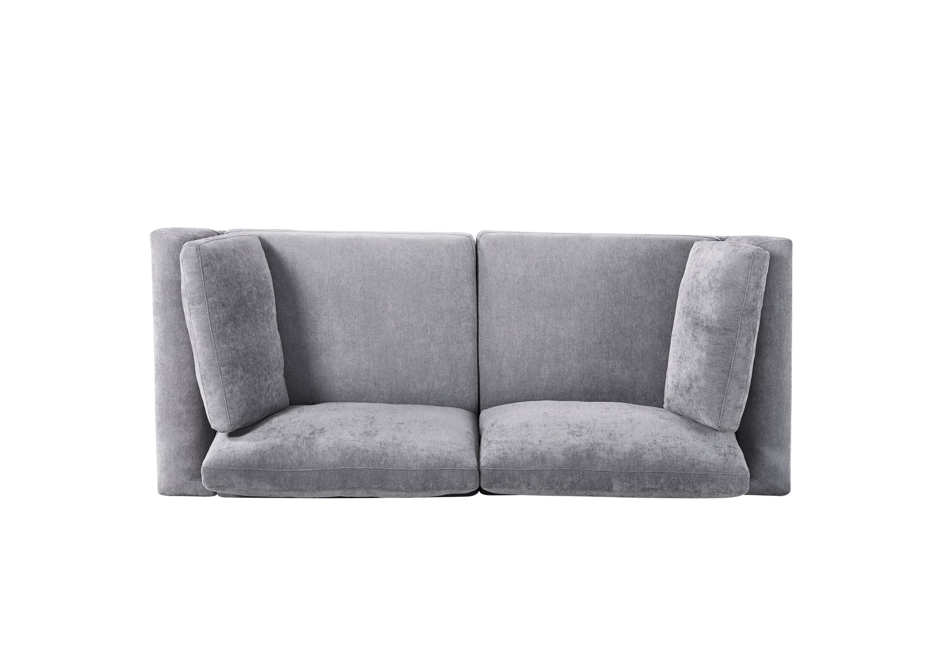 Modular Sofa Whitechenille Fabric, Simple And Grand, The Seat And Back Is Very Soft. This Is Also A Knock Down Sofa Grey Brown Chenille Wood Primary Living Space Medium Firm Light Duty Victorian Rectangle Acacia Rolled Arms Chenille 4 Seat