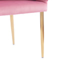 Luxury Handmade Accent Chair With Gold Legs, Modern Velvet Armchair For Living Room And Bedroom Pink Foam Velvet