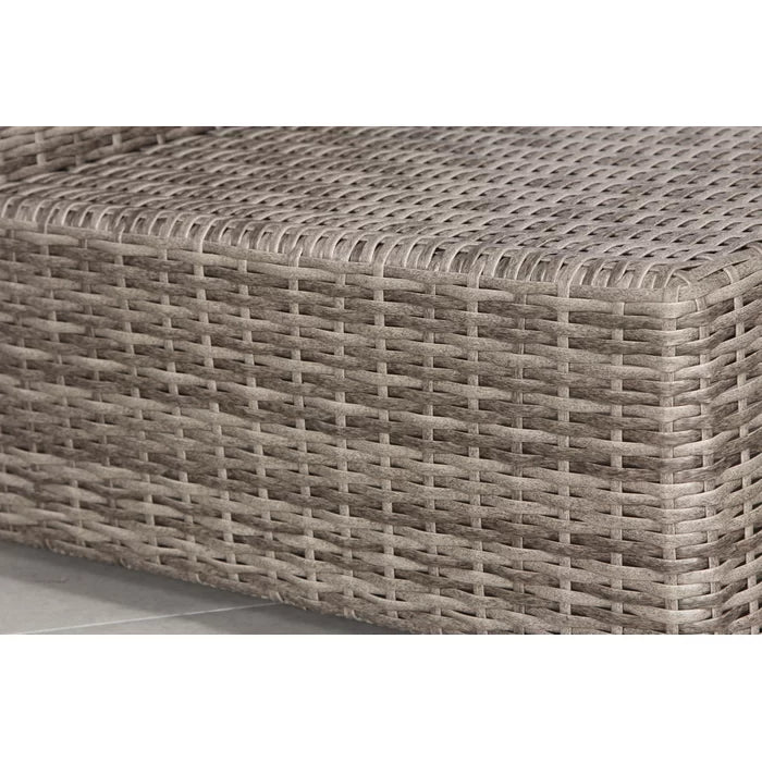 Chic Rattan Wicker Fully Assembled 2 Person Seating Group With Plush Cushions Ideal For Cozy Outdoor Gatherings Grey,Grey Mix Wicker