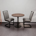 Walnut Circular Dining Table, 31.5 