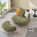 65.00 Inches Long, Corduroy Sofa Fabric, With Three Matching Pillows And Two Spacious And Comfortable Seats, For Apartment Office Living Room Green Green Corduroy 2 Seat