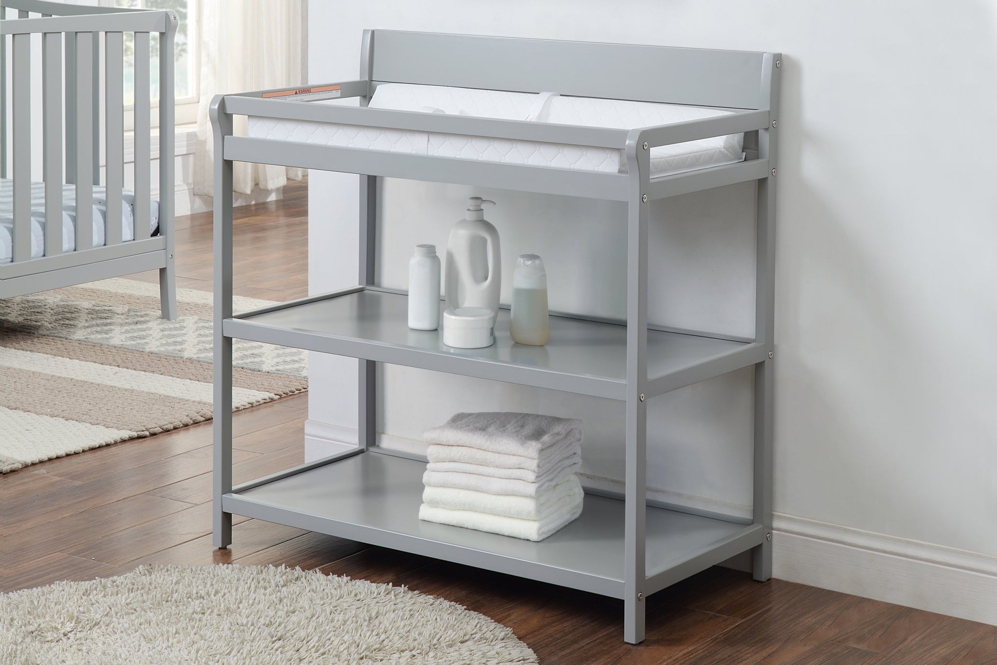 Shailee Changing Table Gray Grey Wood