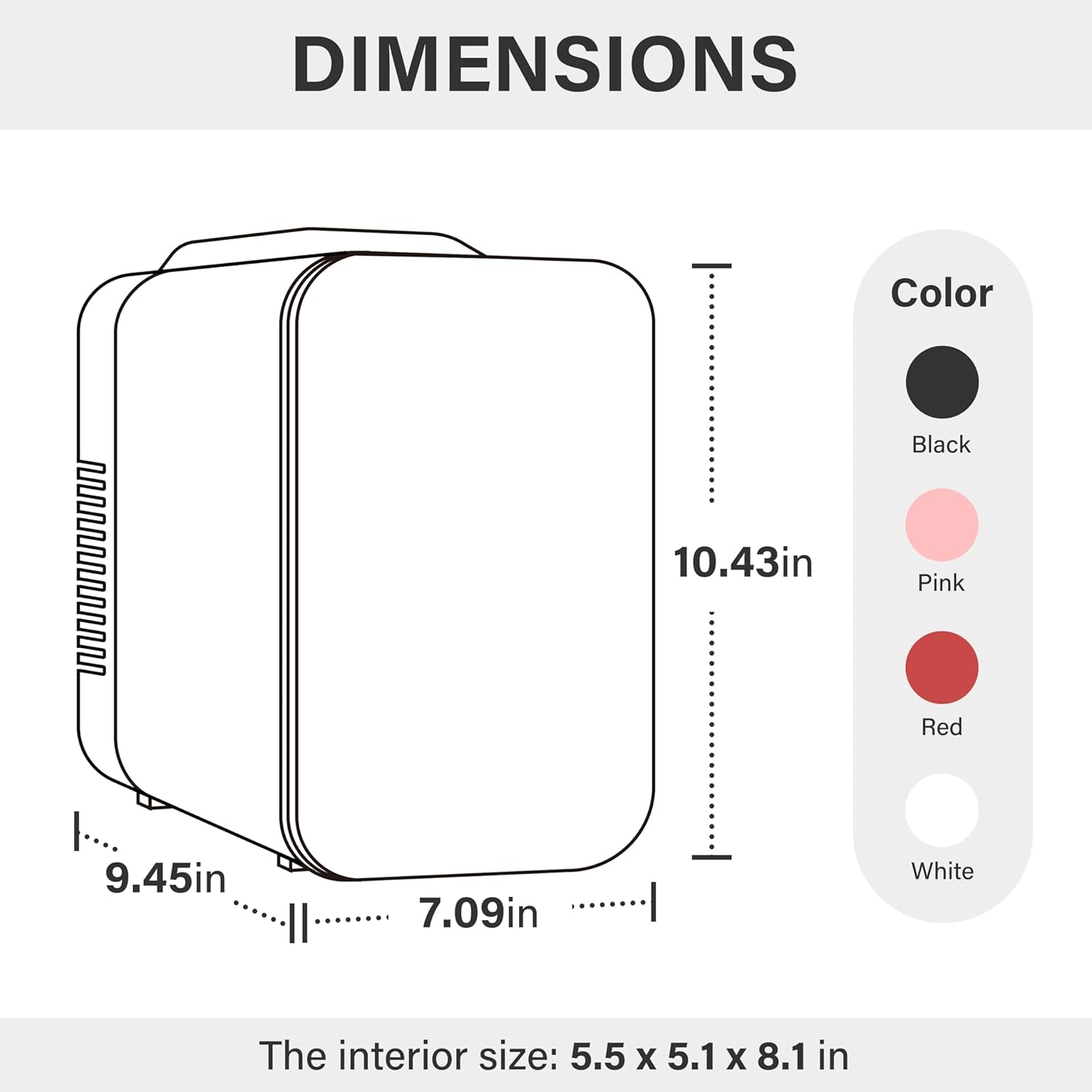 4L 6 Can Mini Fridge, Freon Free Portable Cooler & Warmer Refrigerator For Skincare, Pink Pink Polypropylene
