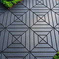 44 Pack Plastic Interlocking Deck Tiles Grey Grey Plastic