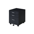 Tennos Black & Chrome Finish Cabinet Black Metal,Synthetic Wood