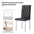Table And Chair Set, Modern Minimalist White Marble Textured Rectangular Dining Table. Suitable For Restaurants And Living Rooms. Soft Cushion Seats.F 1280 White Mdf