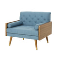 Club Chair Blue Fabric