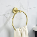 5 Piece Bathroom Towel Rack Set Wall Mount Brushed Gold Aluminium