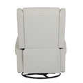 360 Degree Swivel Upholstered Manual Recliner For Living Room, Biege Beige Wood Manual Handle Primary Living Space Soft Pu