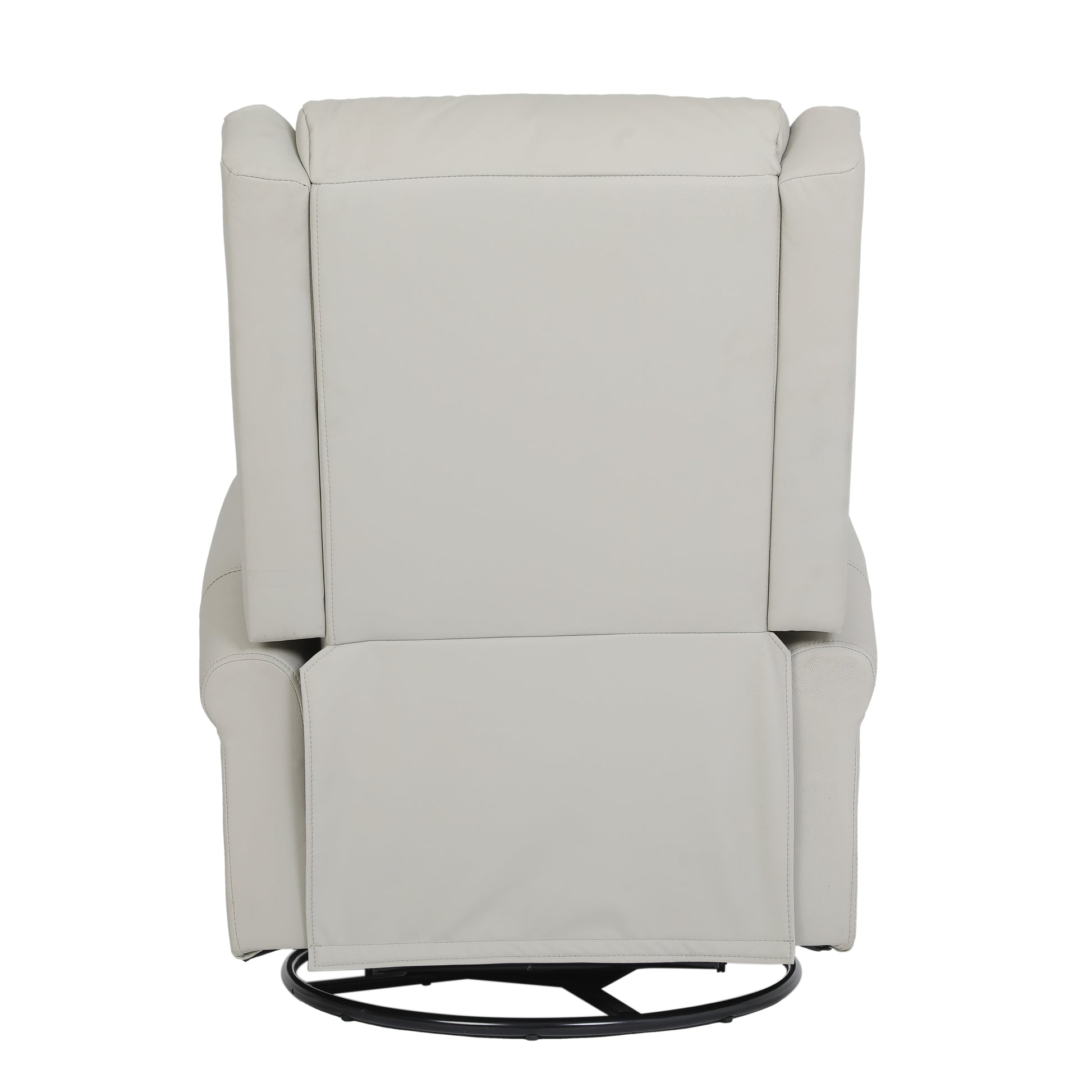 360 Degree Swivel Upholstered Manual Recliner For Living Room, Biege Beige Wood Manual Handle Primary Living Space Soft Pu