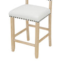 5 Piece Counter Height Dining Set, Classic Elegant Table And 4 Chairs In Natural Wood Wash Natural Wood Wash Solid Wood