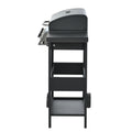 Propane Gas Grill 4 Burner Barbecue Grill, Stainless Steel 34,000 Btu Patio Garden Barbecue Grill With Two Shelves, Lid, Wheels And Bottle Opener Black Iron