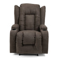 Massage Recliner Brown Fabric