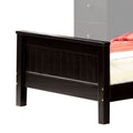 Black Twin Panel Bed With Slat And Headboard Box Spring Not Required Twin Black Wood Bedroom Panel Particle Board Mdf