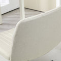 Homcom Wide Office Chair, Armless Office Desk Chair, Computer Fabric Vanity Chair With Adjustable Height, Beige Beige Polyester