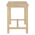 5 Piece Counter Height Dining Set, Classic Elegant Table And 4 Chairs In Natural Wood Wash Natural Wood Wash Solid Wood