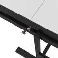Solid Mahogany Wood Multifunction Convertible Dining Table,Free Switch Space Saving Table Shelf For Home And Studio, White Finish White Solid Wood