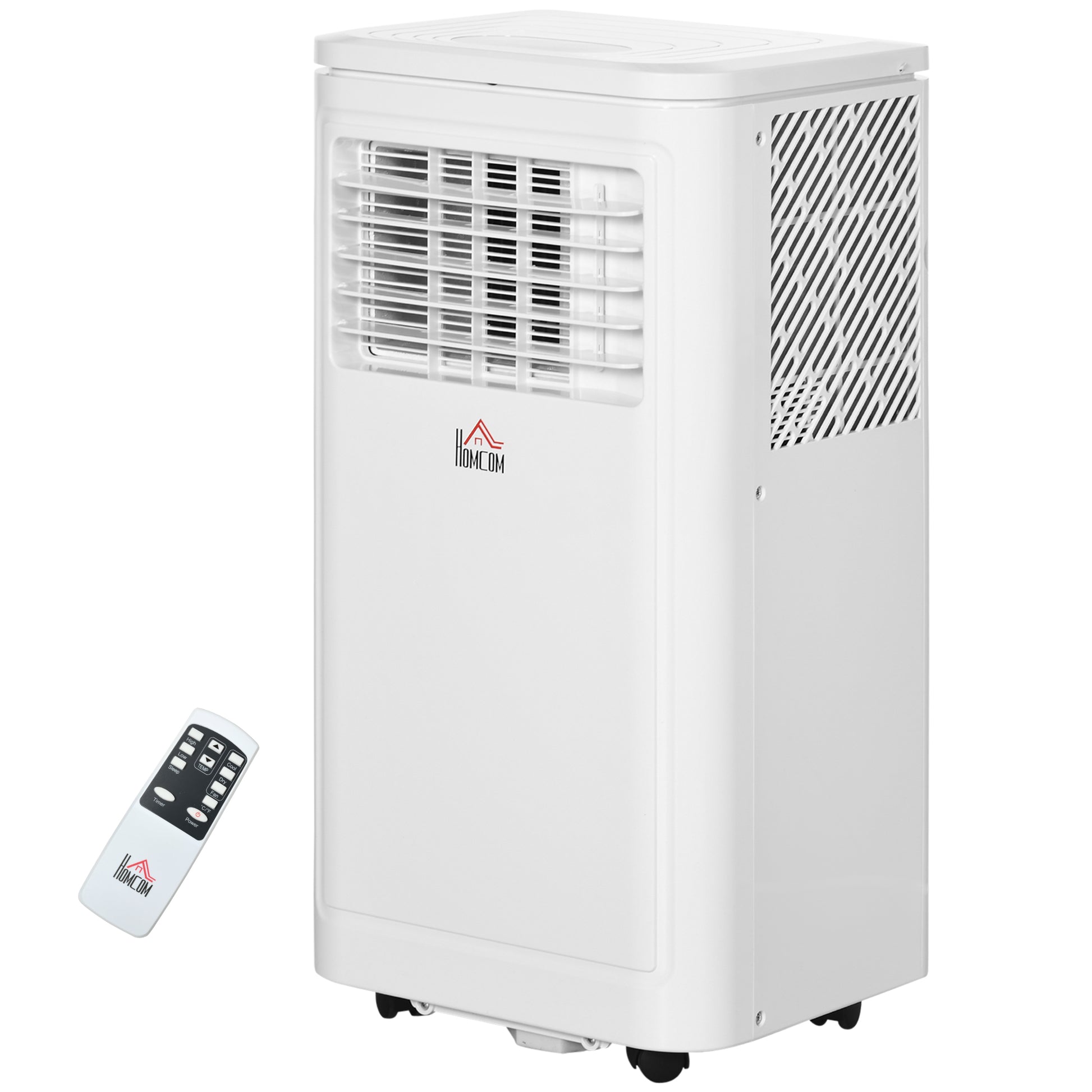 Homcom 8,000 Btu Portable Air Conditioner Evaporative Cooler, White White Abs