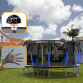 16Ft Trampoline With Enclosurerecreational Trampolines With Ladder And Antirust Coating, Astm Approval Outdoor Trampoline For Kids Colorful Steel