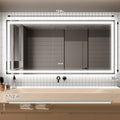 Led Bathroom Mirror, 36X72 Inch Bathroom Vanity Mirrors With Lights, Mirrors For Wall With Smart Touch Button, Anti Fog, Memory Function, Stepless Dimmable Makeup Mirror Horizontal Vertical White Aluminium