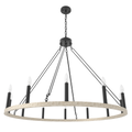 12 Light Candle Style Steel Dimmable Wagon Wheel Chandelier Ul Certified Black,Oak Ceiling Lights Steel Metal