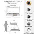 Same As B083P160614 Adam Twin Over Full Metal Bunk, White Full Box Spring Not Required White Metal Bedroom Bunk Metal Metal