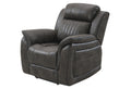 Steban Grey Glider Recliner Gray Fabric