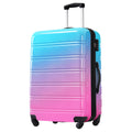 Hardshell Luggage Sets 3 Piece Gradient Color Expandable Suitcase With Spinner Wheels And Tsa Lock Lightweight 20